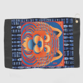 バリブリスチャウドッグリングサイド ゴルフタオル (横)