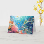 バリヤ素晴らしリーフウォーター誕生日 カード (黄色い花)