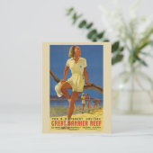 バリヤ素晴らしリーフオーストラリアのヴィンテージポスター1934 ポストカード (スタンド正面)