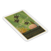 バリヤ素晴らしリーフオーストラリアのヴィンテージ旅行ポスター マグネット (右側)