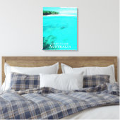 バリヤ素晴らしリーフグリーンアイランドオーストラリア キャンバスプリント (インサイチュ (寝室))