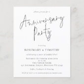 バリューエレガントな結婚記念日パーティの招待状 チラシ (正面)