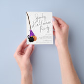 バリューキャットブロムスティック不気味ハロウィン招待状 チラシ (手)