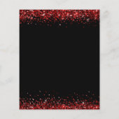 バリューレッドグリッタークリスマスパーティーブラック招待状 チラシ (裏面)