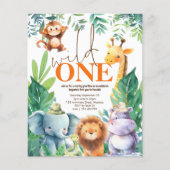 バリューワイルドワンジャングル動物1st誕生日パーティー チラシ (正面)