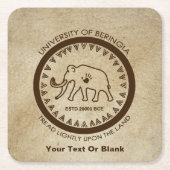 バリンギアマンモス大学 スクエアペーパーコースター (正面)