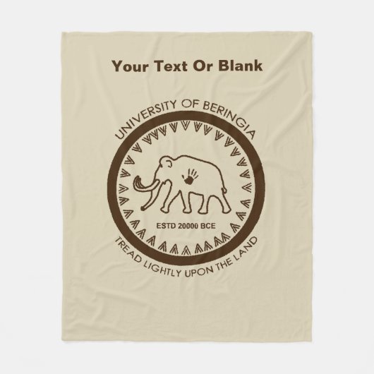 バリンギアマンモス大学 フリースブランケット (正面)