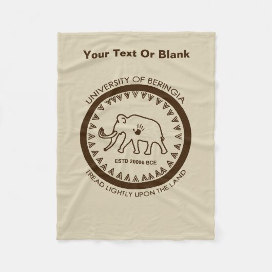 バリンギアマンモス大学 フリースブランケット (正面)