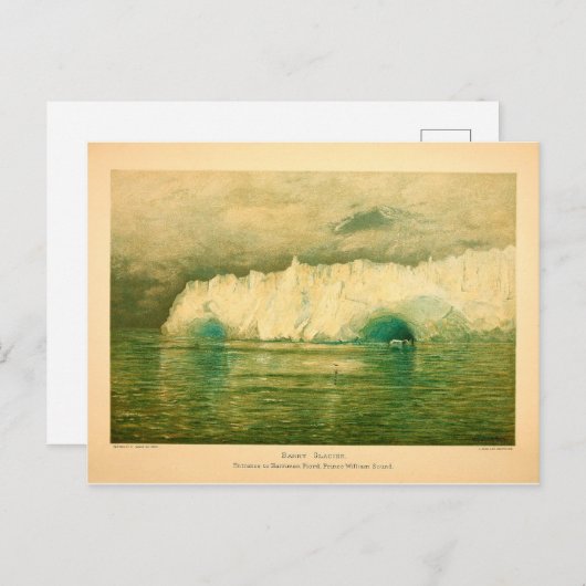バリーグレーシャーアラスカヴィンテージプリンスウィリアムサウンド ポストカード (正面/裏面)
