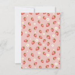 バリーファーストのいちごをテーマにした誕生日招待状 招待状