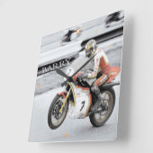 バリー・シェーン2、手彩色バージョン スクエア壁時計 (傾斜)