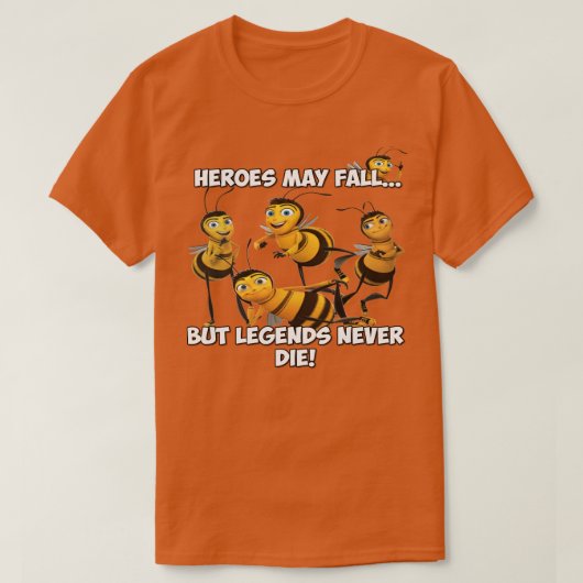 バリー・ビー・ベンソン・レジェンズは決して死なない Tシャツ (デザイン正面)