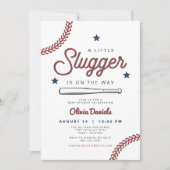 バリー・リトル・スラッガー野球のベビーシャワー 招待状 (正面)