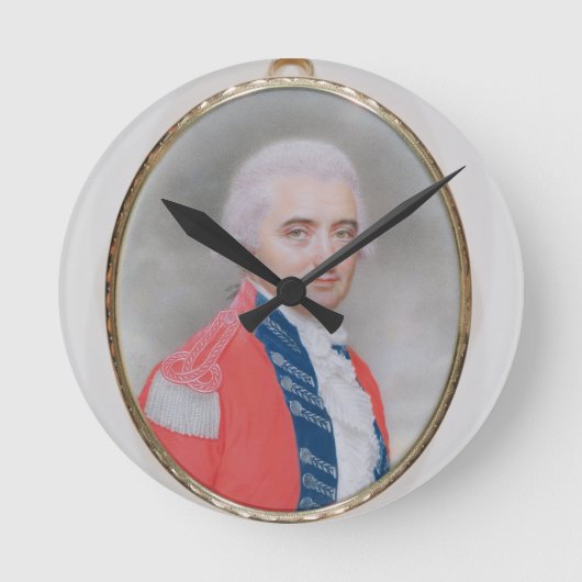 バリーClose (d.1813) Major Generalの1794年(w/c a ラウンド壁時計 (正面)