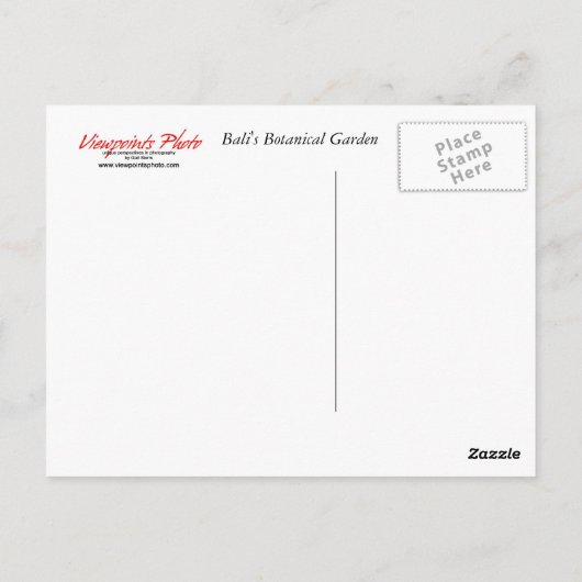 バリ像はがき ポストカード (裏面)