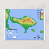 バリ地図 ポストカード (正面)