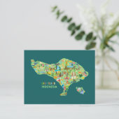 バリ失った島:アドベンチャー向けおもしろいマップはがき シーズンポストカード (スタンド正面)