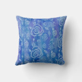 バリ島のろうけつ染めの青の枕 クッション (裏面)