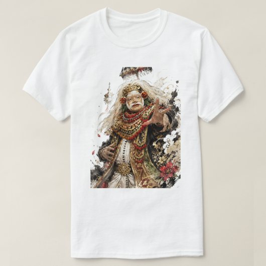 バリ島のトペン・ダンス Tシャツ (デザイン正面)