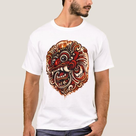 バリ島のバロンイラストTシャツ Tシャツ (正面)