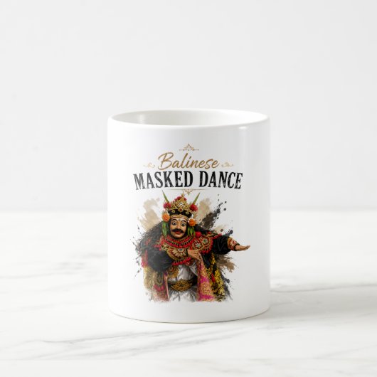 バリ島の仮面舞踊マグカップ コーヒーマグカップ (中央)