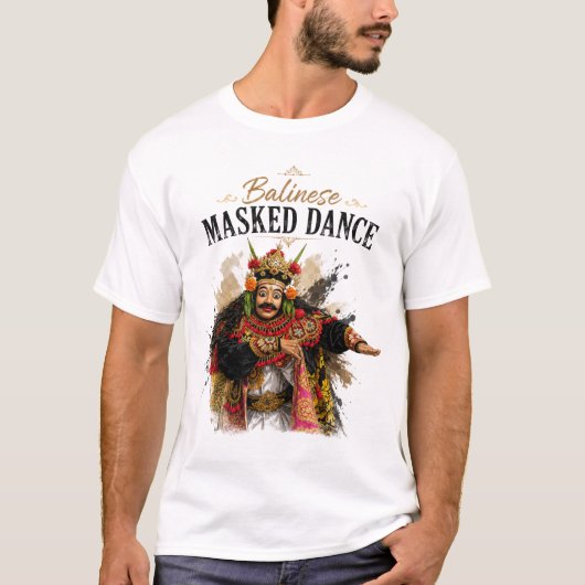 バリ島の仮面舞踊Tシャツ Tシャツ (正面)
