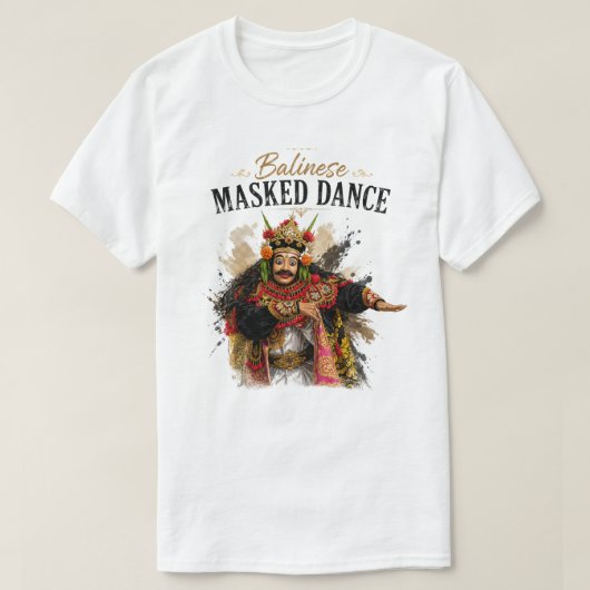 バリ島の仮面舞踊Tシャツ Tシャツ (デザイン正面)