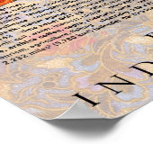 バリ島の地図伝統的ろうけつ染め ポスター (角)