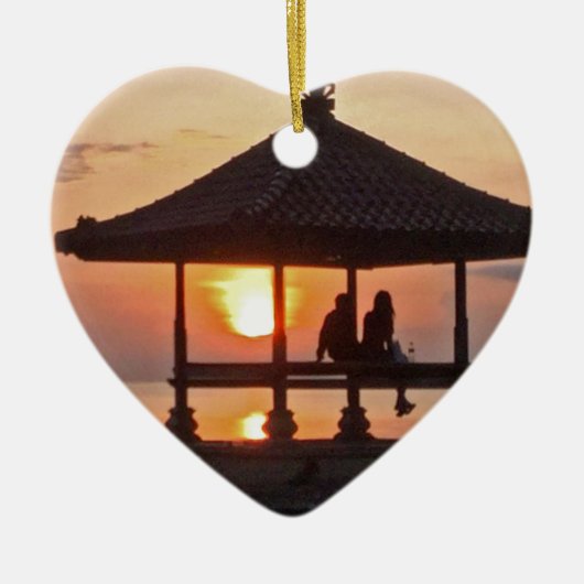 バリ島の島のMoring セラミックオーナメント (正面)