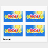 バリ島の島 長方形シール (シート)