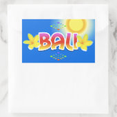 バリ島の島 長方形シール (バッグ)