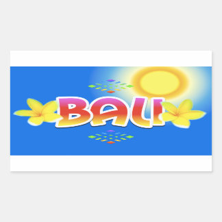 バリ島の島 長方形シール