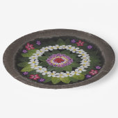 バリ島の浮遊花ボールの使い捨て可能な紙皿 ペーパープレート (アングル)