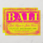 バリ島の行先の招待状 招待状 (正面/裏面)