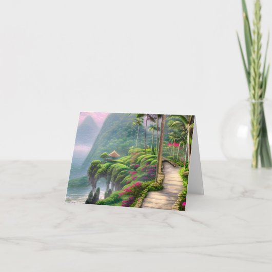 バリ島は、最も愛されている目的地の一つだ。 サンキューカード (正面)