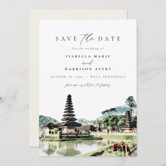 バリ島インドネシアのスカイラインウェディング (正面/裏面)