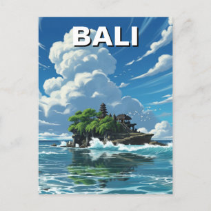 バリ島インドネシアタナロット旅行 ポストカード