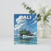バリ島インドネシアタナロット旅行 ポストカード (スタンド正面)