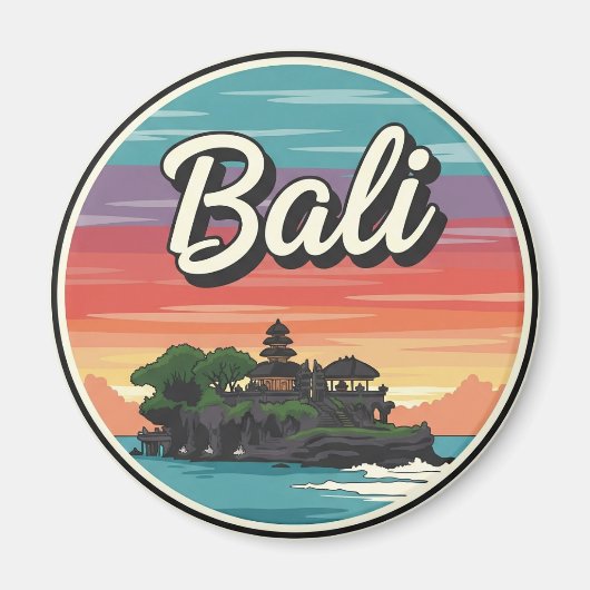 バリ島インドネシアタナロット旅行 マグネット (正面)