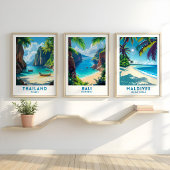 バリ島インドネシアビーチ旅行ポスターアート ポスター