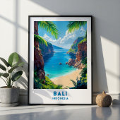 バリ島インドネシアビーチ旅行ポスターアート ポスター