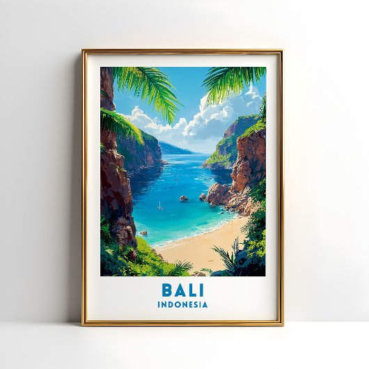 バリ島インドネシアビーチ旅行ポスターアート ポスター