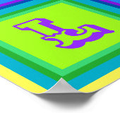 バリ島インドネシアモダンカラフルウォールアートポスター ポスター (角)