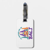 バリ島インドネシア旅行に行きたい ラゲッジタグ (裏面縦)