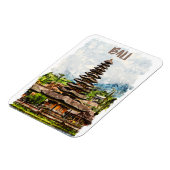 バリ島インドネシアUlun Danu Beratanフォトマグネット マグネット (左側)