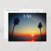 バリ島サンセットパーム ポストカード (正面/裏面)
