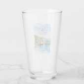 バリ島ダイヤモンドビーチのターコイズブルーな海の水彩画 タンブラーグラス (裏面)
