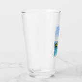 バリ島ダイヤモンドビーチのターコイズブルーな海の水彩画 タンブラーグラス (右)