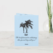 バリ島パスポート結婚式の日程を保存 案内状 (裏面)