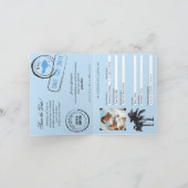 バリ島パスポート結婚式の日程を保存 案内状 (内部)